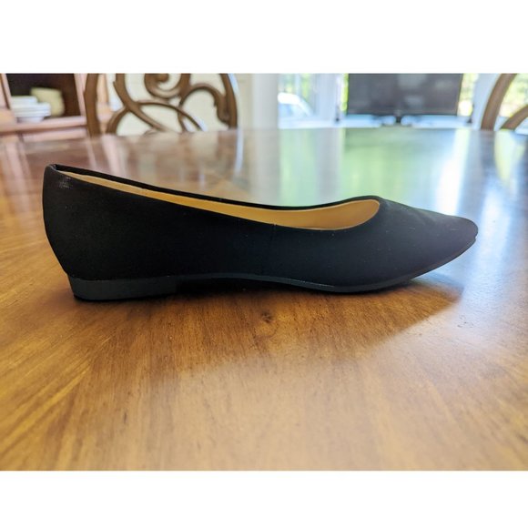 Black Suede Ballet Flats - Picture 3 of 5